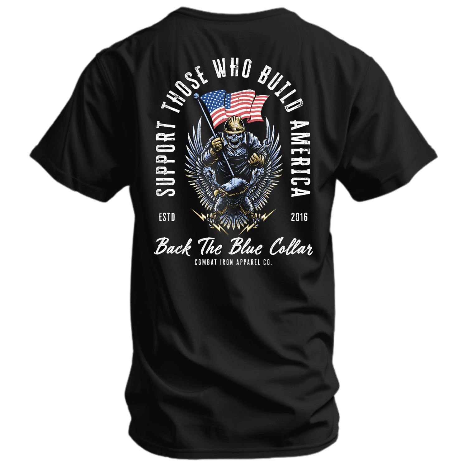 Support Blue Collar USA Men's T-Shirt - DIRTY COWBOY MFG