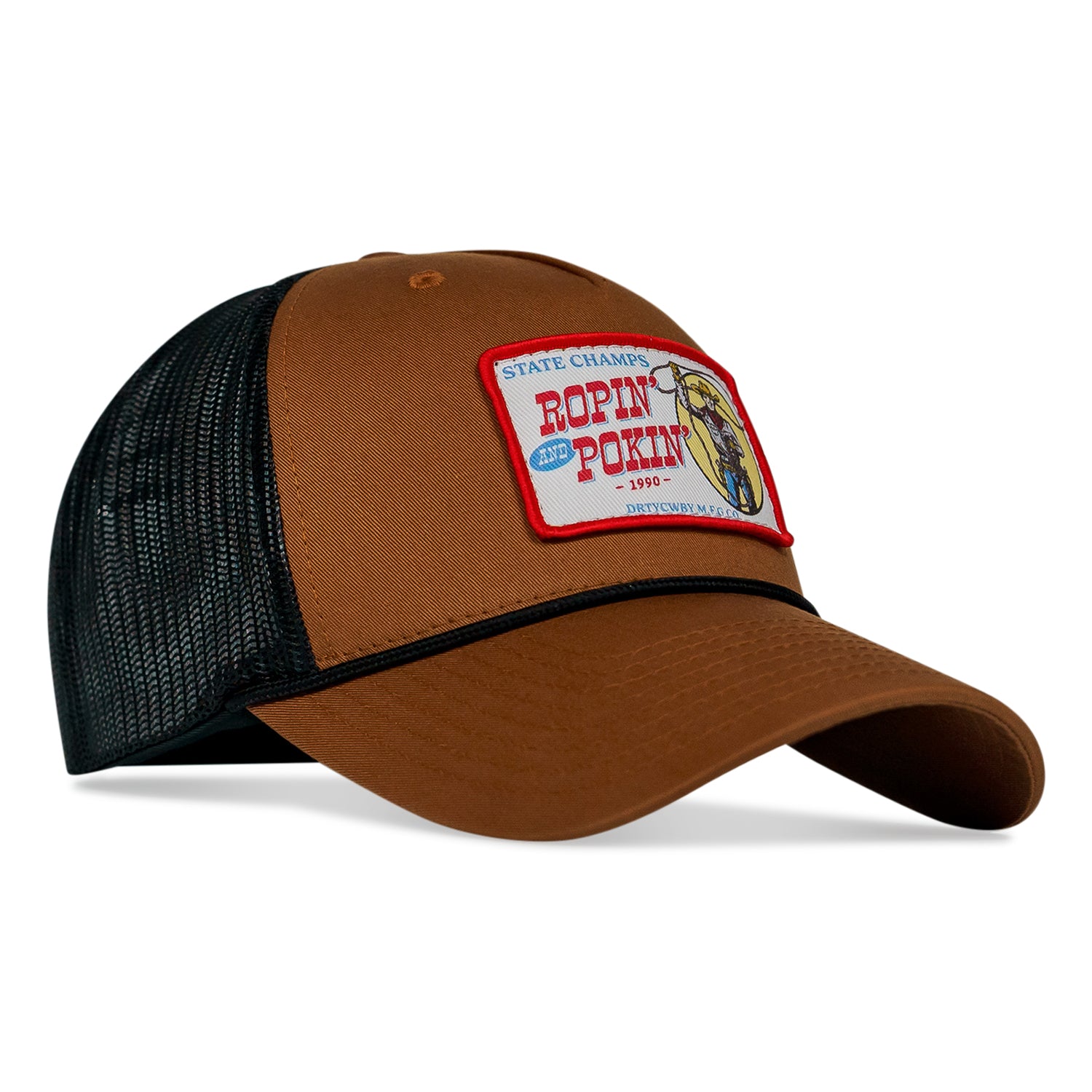 Ropin' and Pokin' Patch Rope Snapback Hat - DIRTY COWBOY MFG