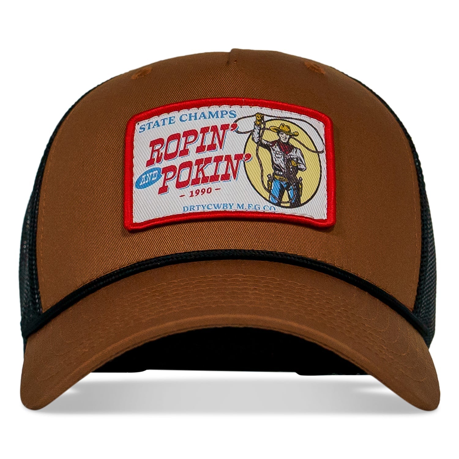 Ropin' and Pokin' Patch Rope Snapback Hat - DIRTY COWBOY MFG