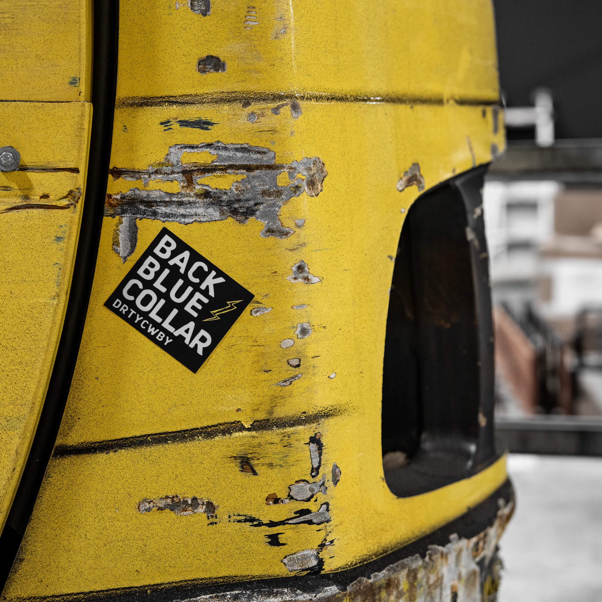 Back Blue Collar Decal