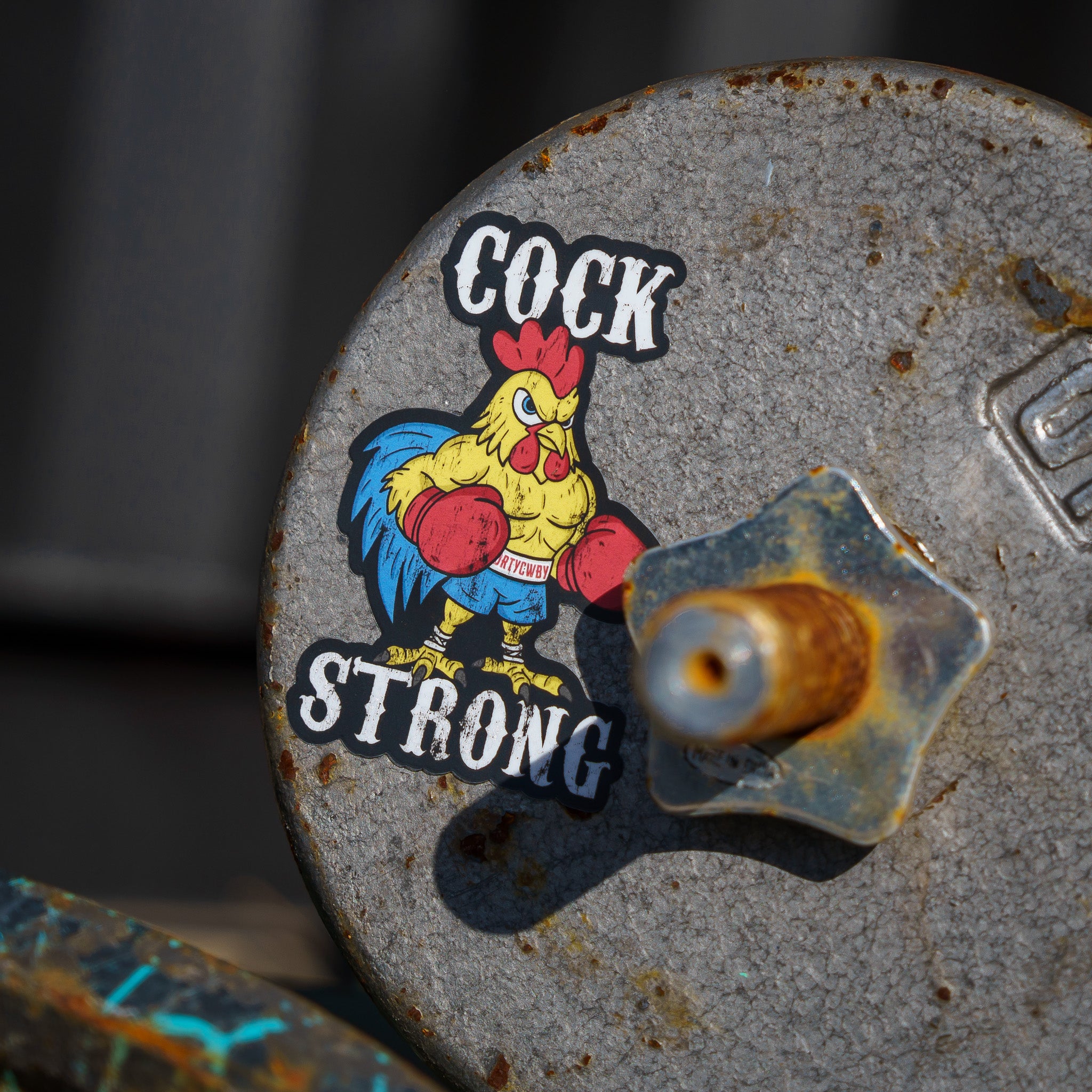 Cock Strong Boxing Chicken Decal - DIRTY COWBOY MFG