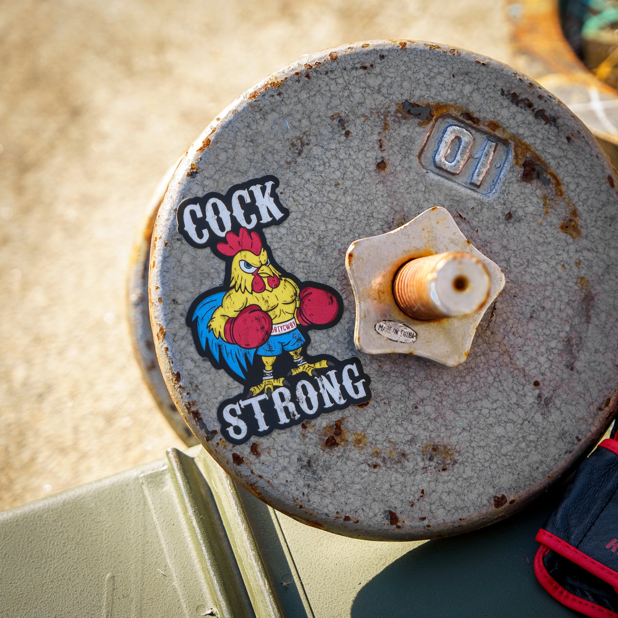 Cock Strong Boxing Chicken Decal - DIRTY COWBOY MFG