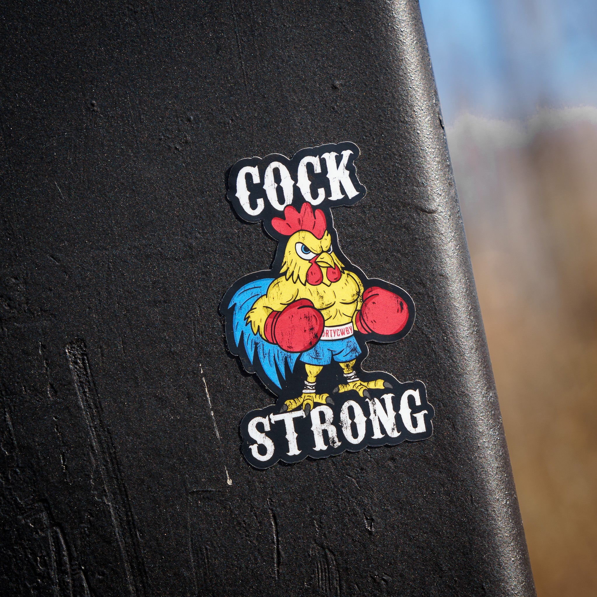 Cock Strong Boxing Chicken Decal - DIRTY COWBOY MFG