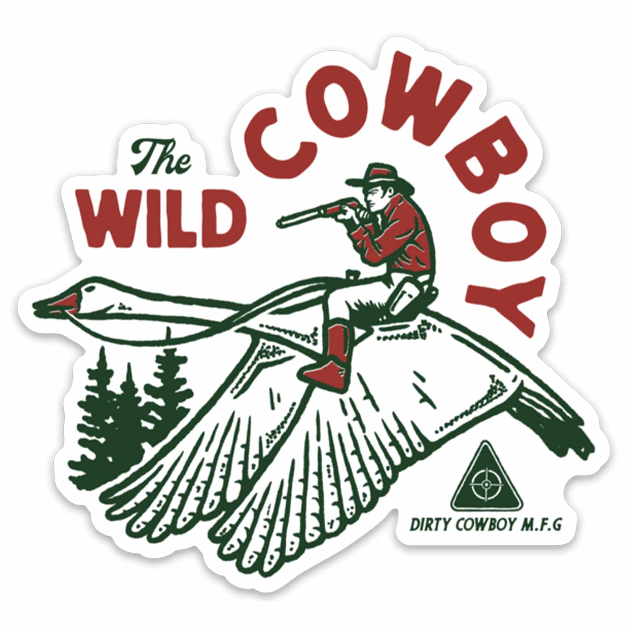 The Wild Cowboy Flying Goose Decal - DIRTY COWBOY MFG