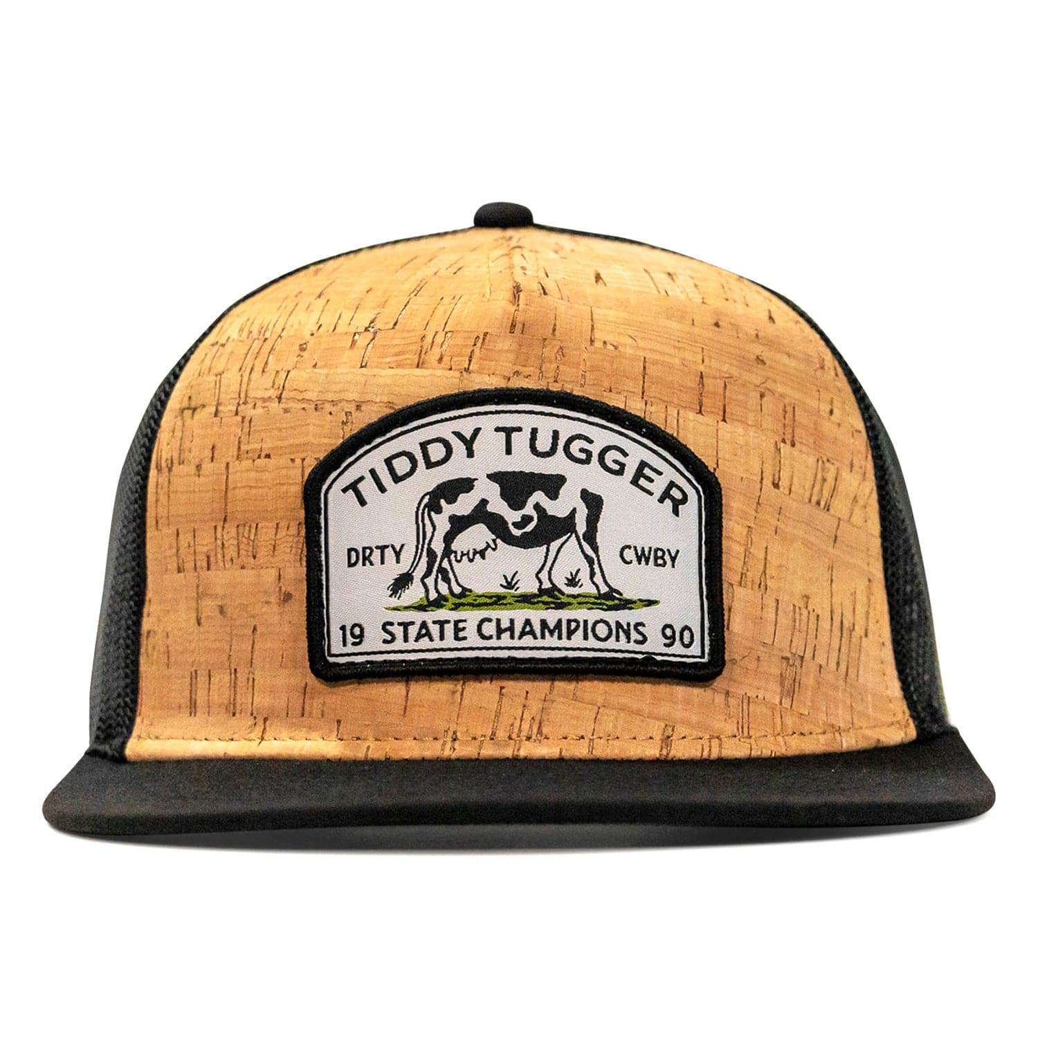 Tiddy Tugger Patch Mesh Snapback Flatbill Curved Hat - DIRTY COWBOY MFG