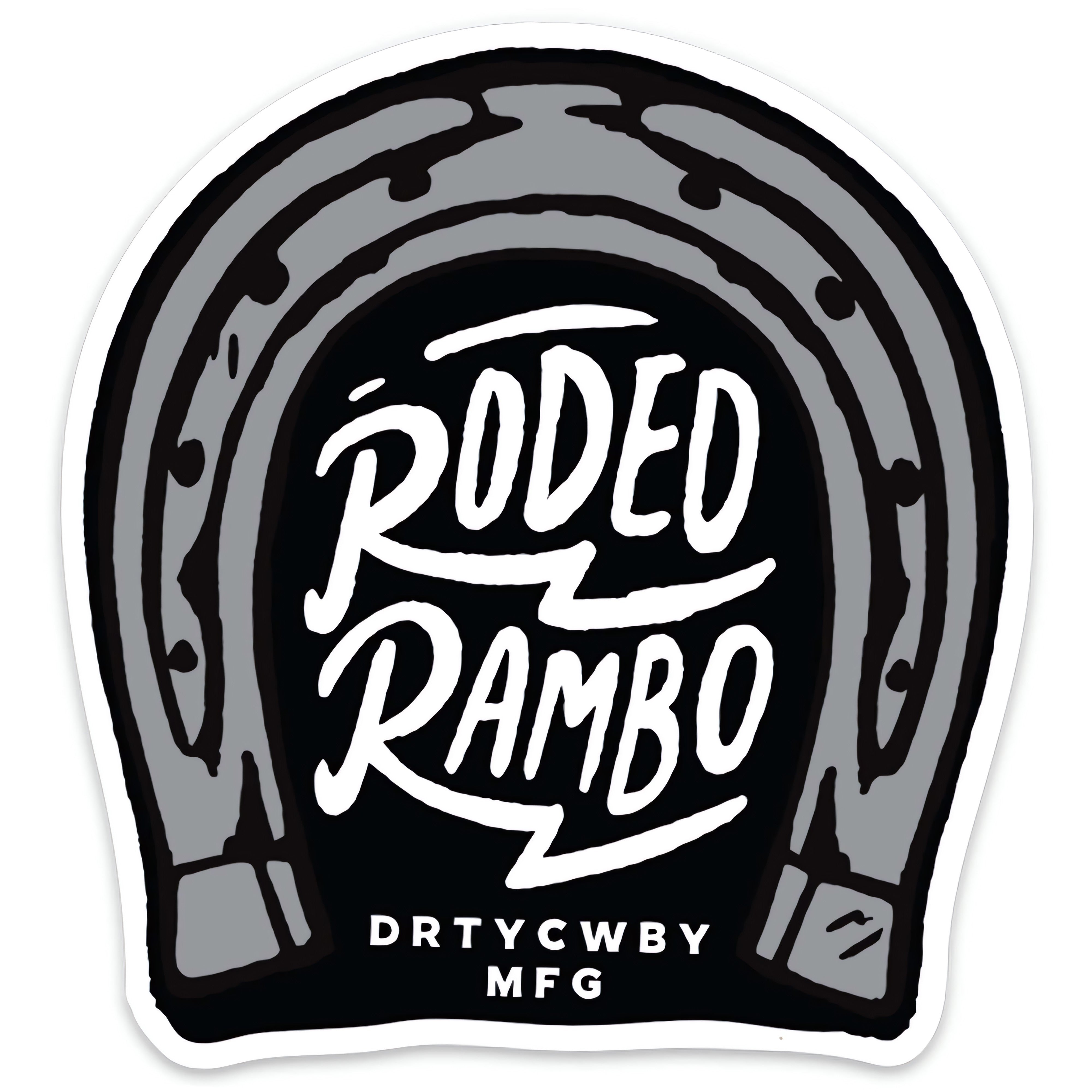 Rodeo Rambo Horseshoe Decal - DIRTY COWBOY MFG